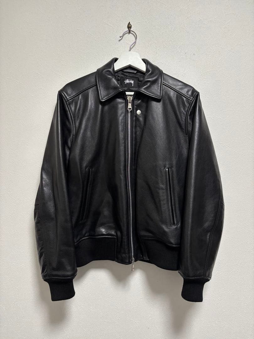 激レア Stussy LEATHER FLIGHT JACKET Sサイズ
