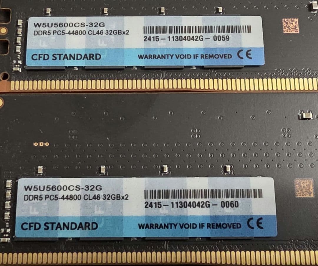 64GB(32GB×2枚)DDR5-5600 CFD W5U5600CS-32G
