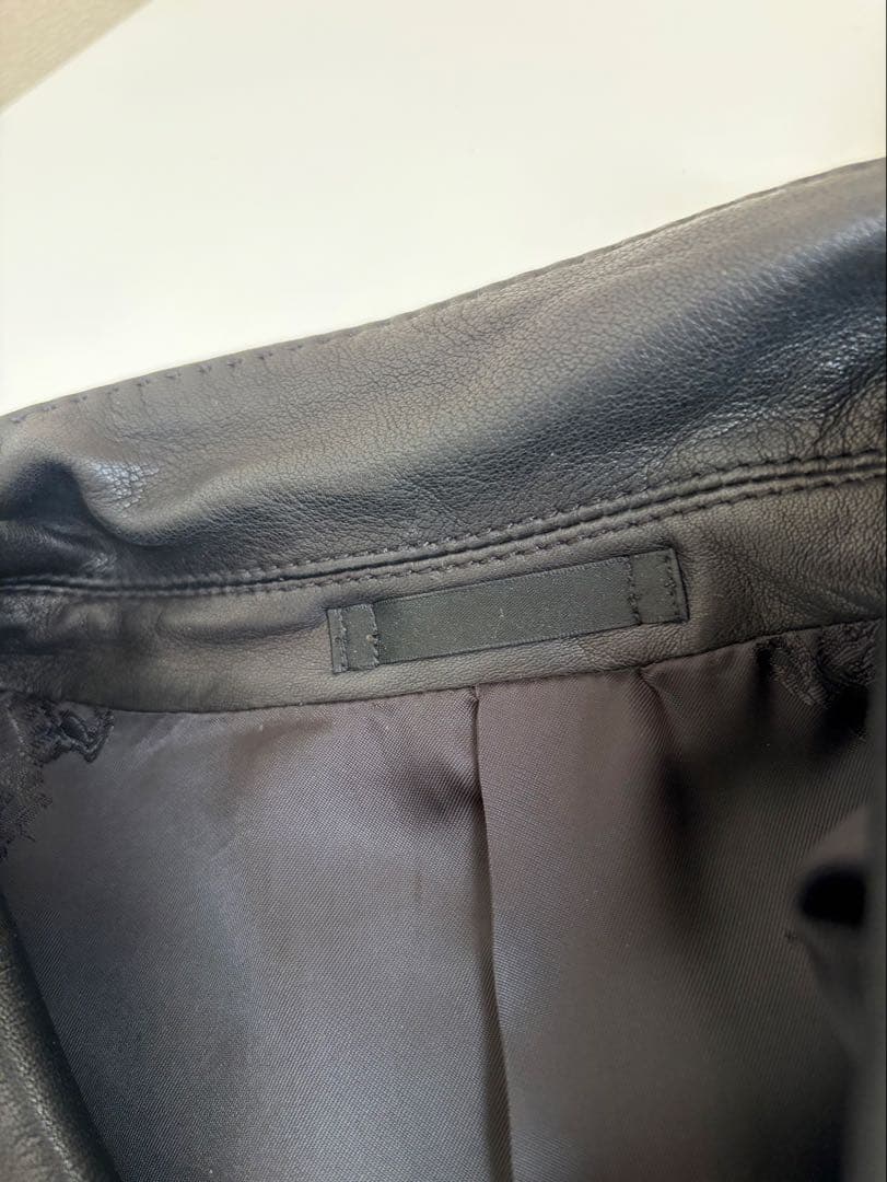 バーバリーブラックレーベル Mレザー テーラードジャケット 三陽商会ノバチェック