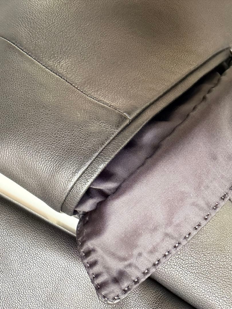 バーバリーブラックレーベル Mレザー テーラードジャケット 三陽商会ノバチェック