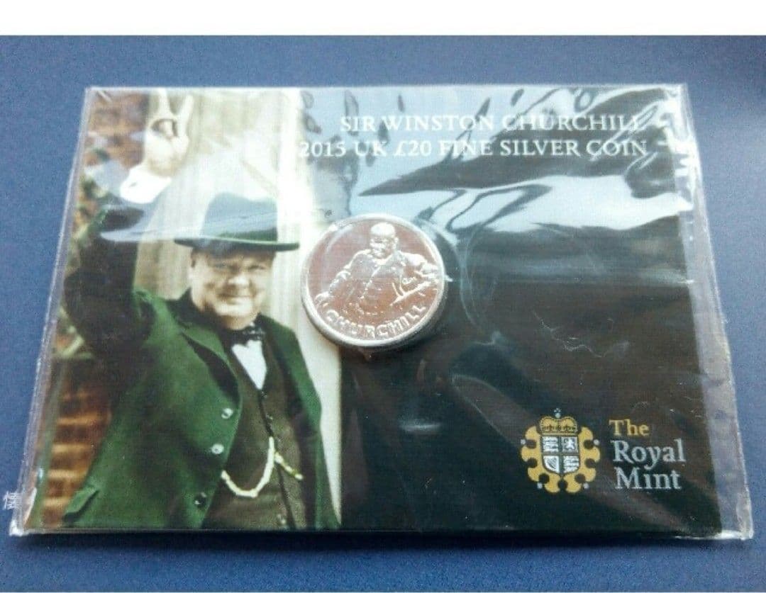 英国 イギリス ￡20 ポンド銀貨999ag 15.71g 27mmチャーチル