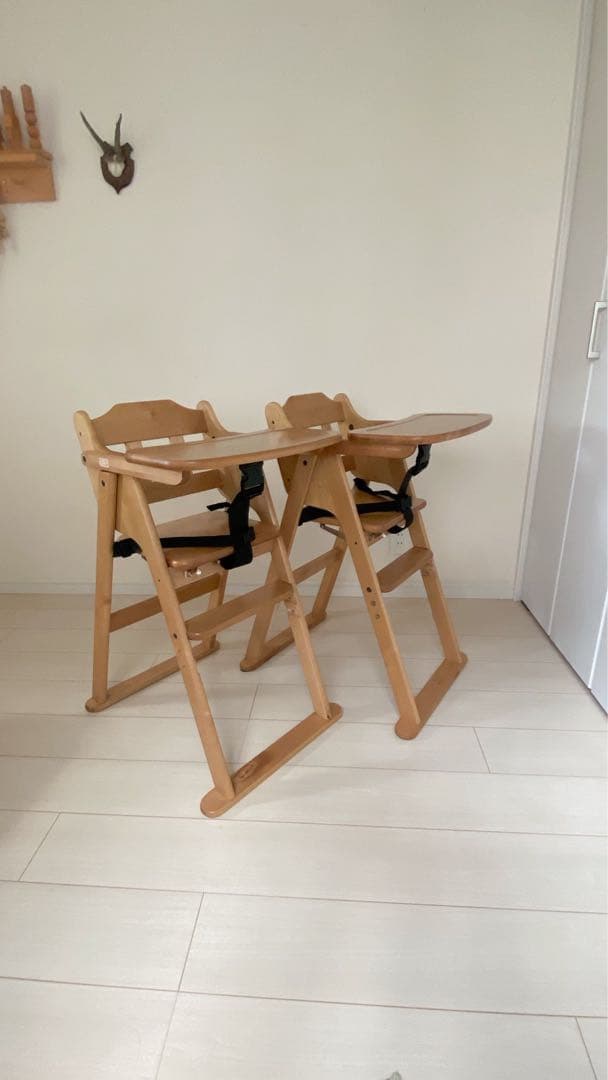 澤田木工所 タンスのゲン ベビーチェア 折りたたみ ハイチェア　2脚セット