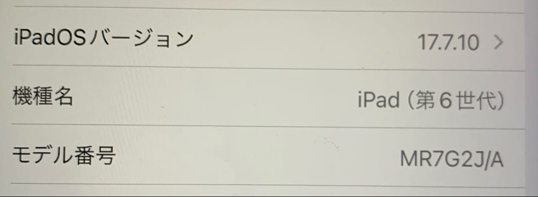 AppleのiPad（第6世代）Wi-Fiモデル9.7インチA1893