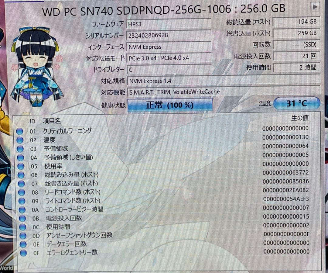 HP pavilion フルセットアップ Office/新品SSD256/16