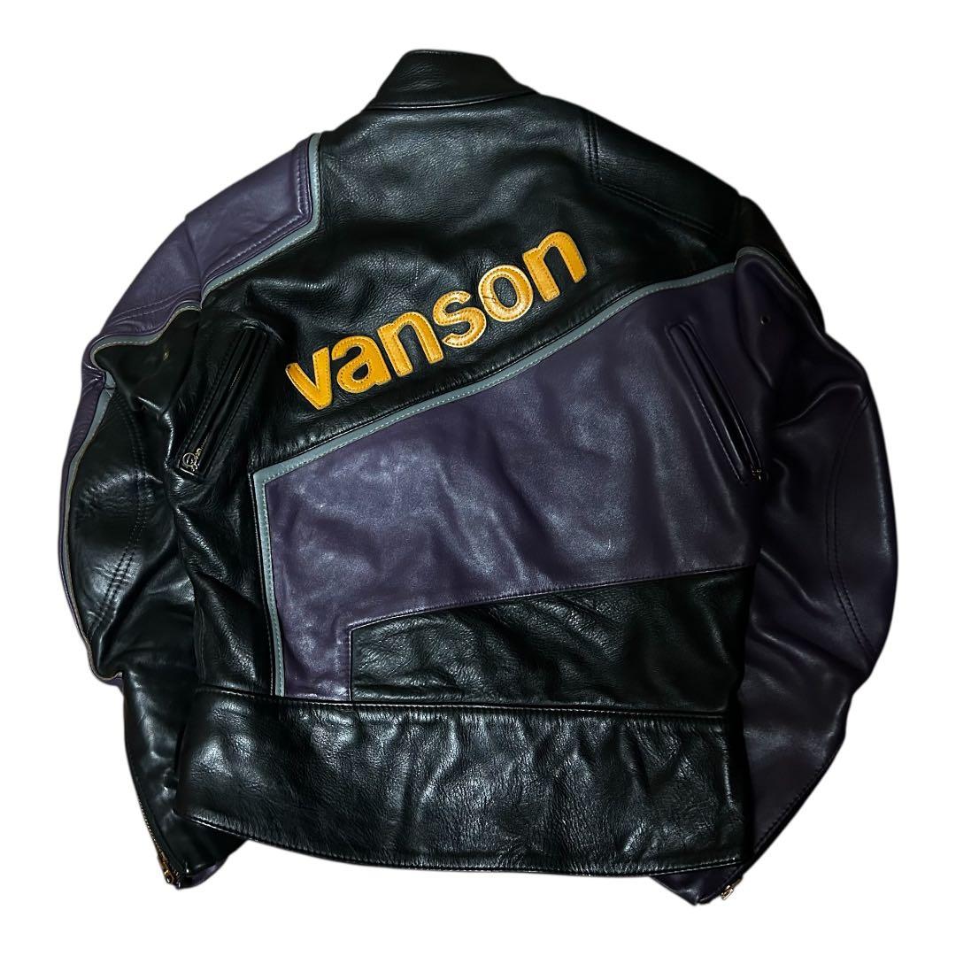 レア USA製 VANSON シングル ライダース ジャケット 38 TALON