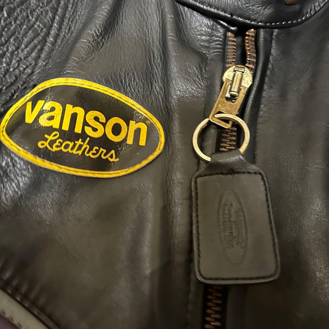 レア USA製 VANSON シングル ライダース ジャケット 38 TALON