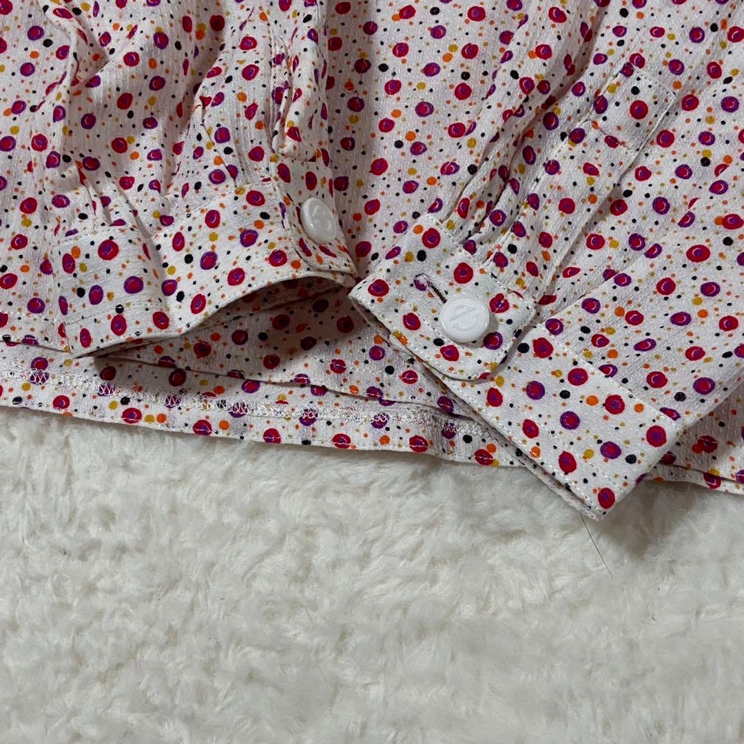 【美品】クリスチャンディオール 総柄 シャツ 長袖 ピンク Sサイズ相当