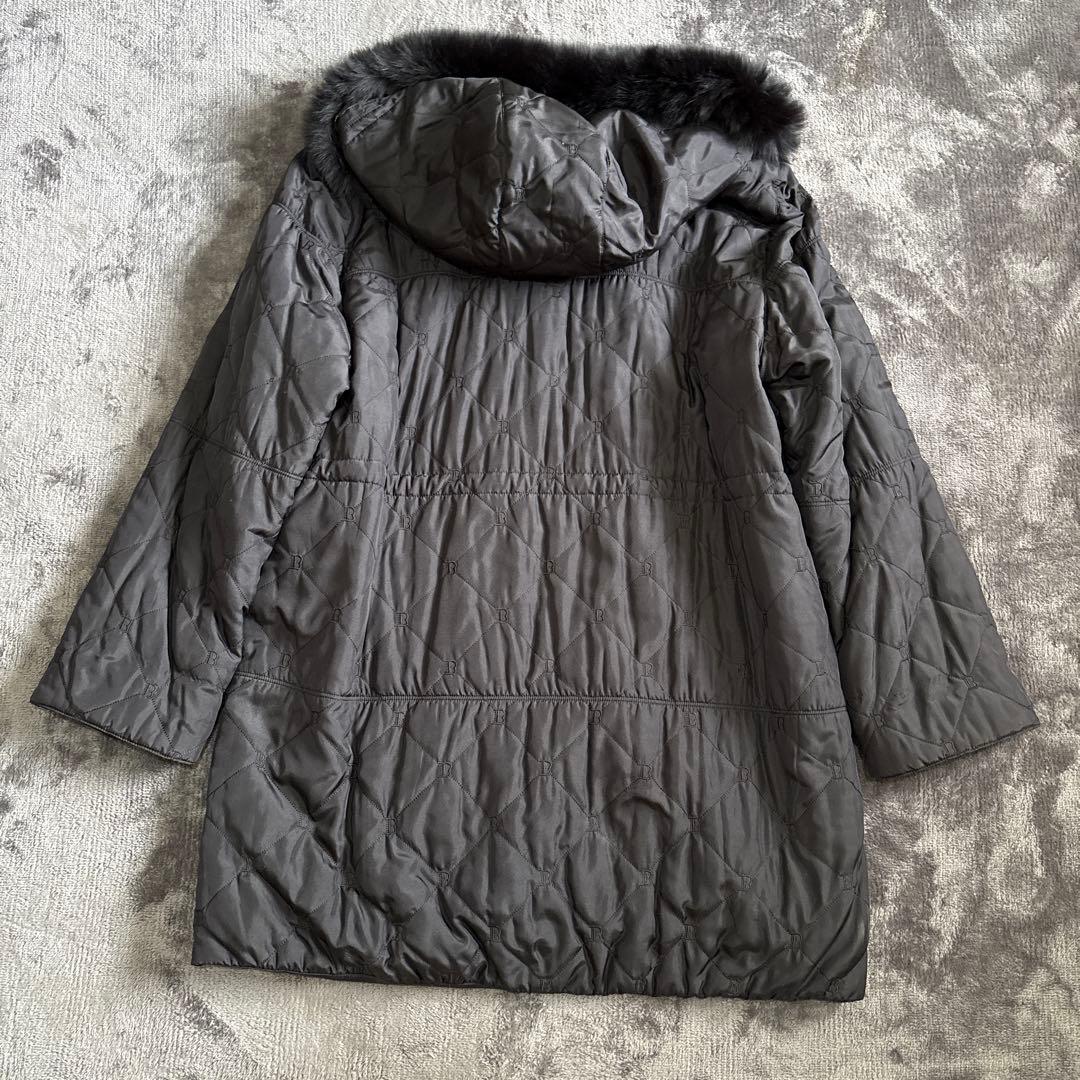 バルマン　3way ジャケット　コート　総シルク　ブルーフォックスM