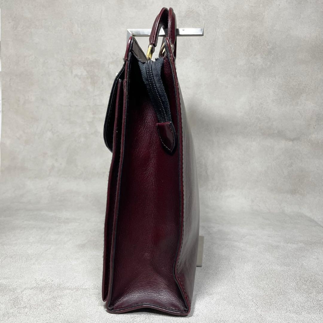 希少 ゴールドファイル ビジネスバッグ ブリーフケース レザー バッグ メンズ