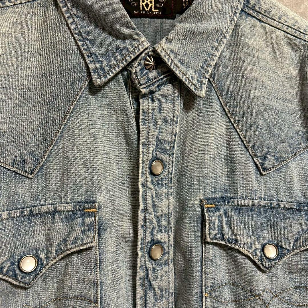 RRL ダブルアールエル ラルフローレン デニムウエスタンシャツ 長袖 トップス
