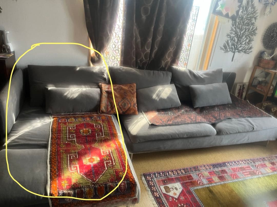 IKEA SÖDERHAMN ソファ トールグレー 寝椅子