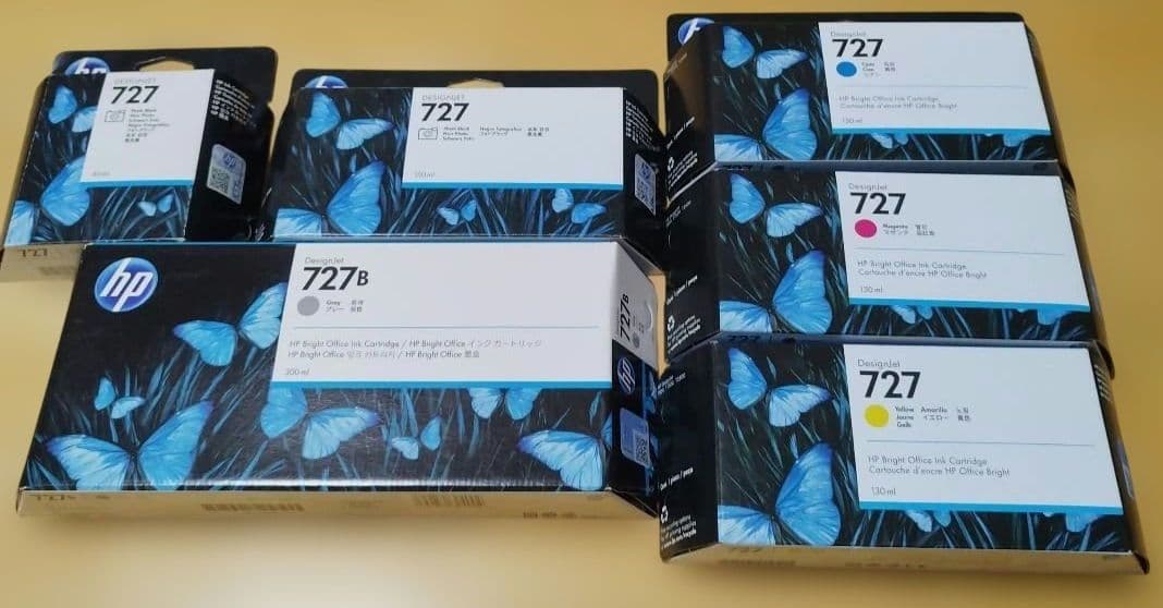 HP 727シリーズインク6個セット保証期限切れ品