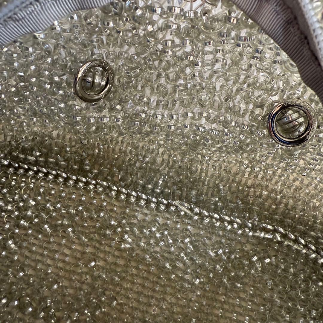 美品 ANTEPRIMA ミニボストンバッグ ワイヤー 袋付 シルバー