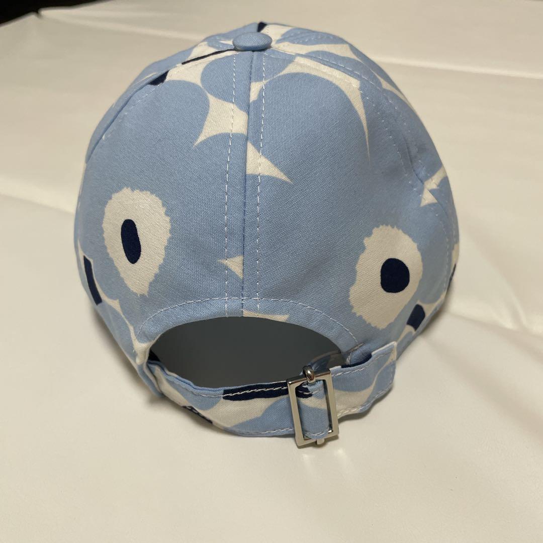 【美品・希少】マリメッコ　ウニッコ　キャップ　水色　ブルー　marimekko