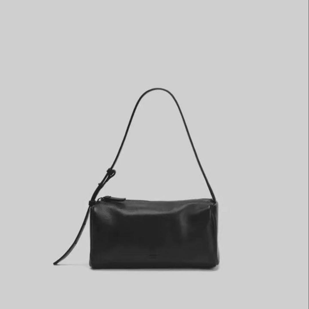 即日発送　Facade pattern レザーボックスショルダーバッグ