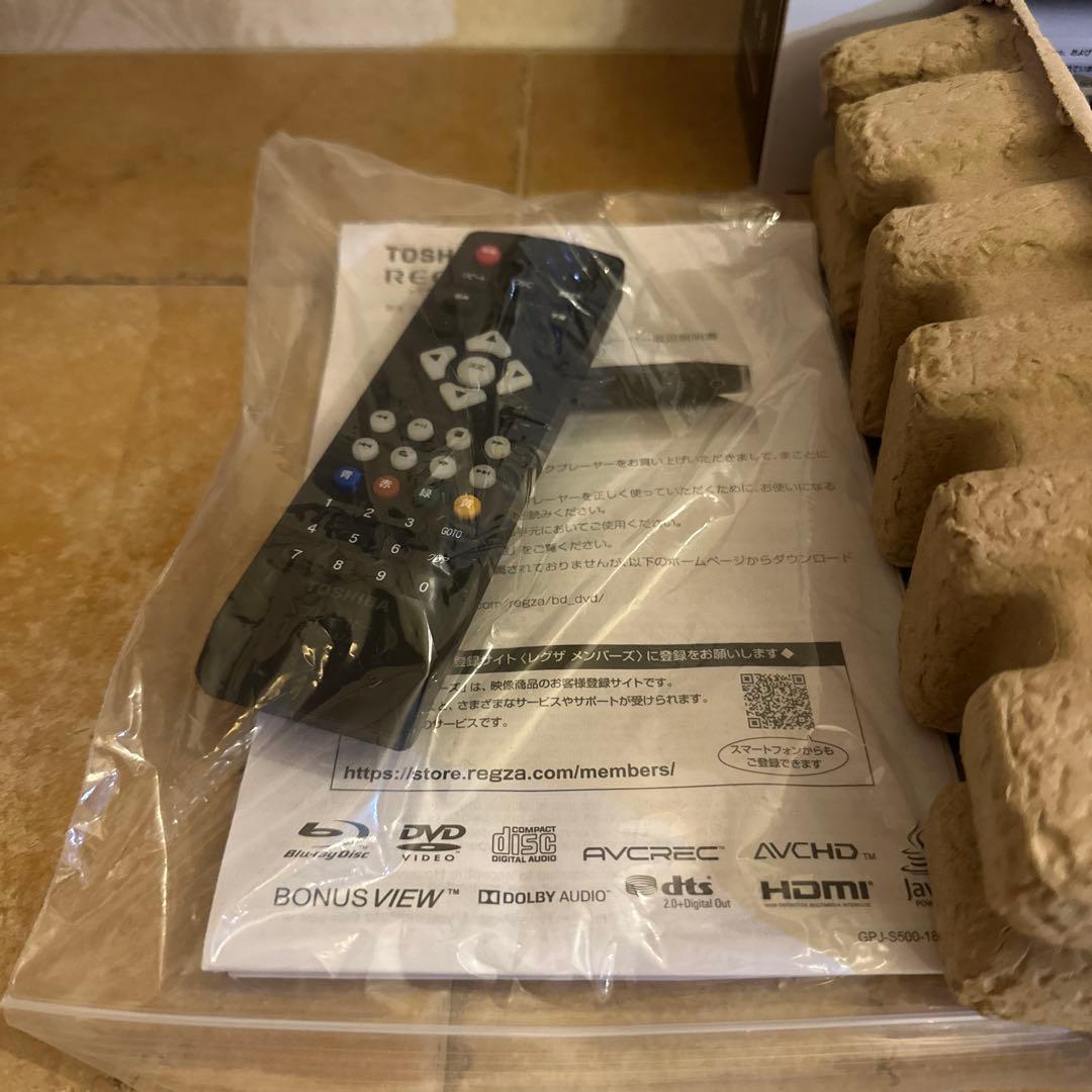 TOSHIBA ブルーレイディスクプレーヤー　DBP-S500