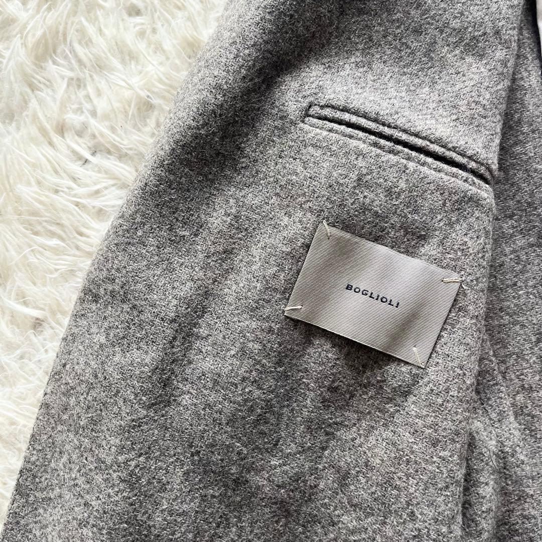 <美品>BOGLIOLI dover ツイード グレージュ ジャケット 46