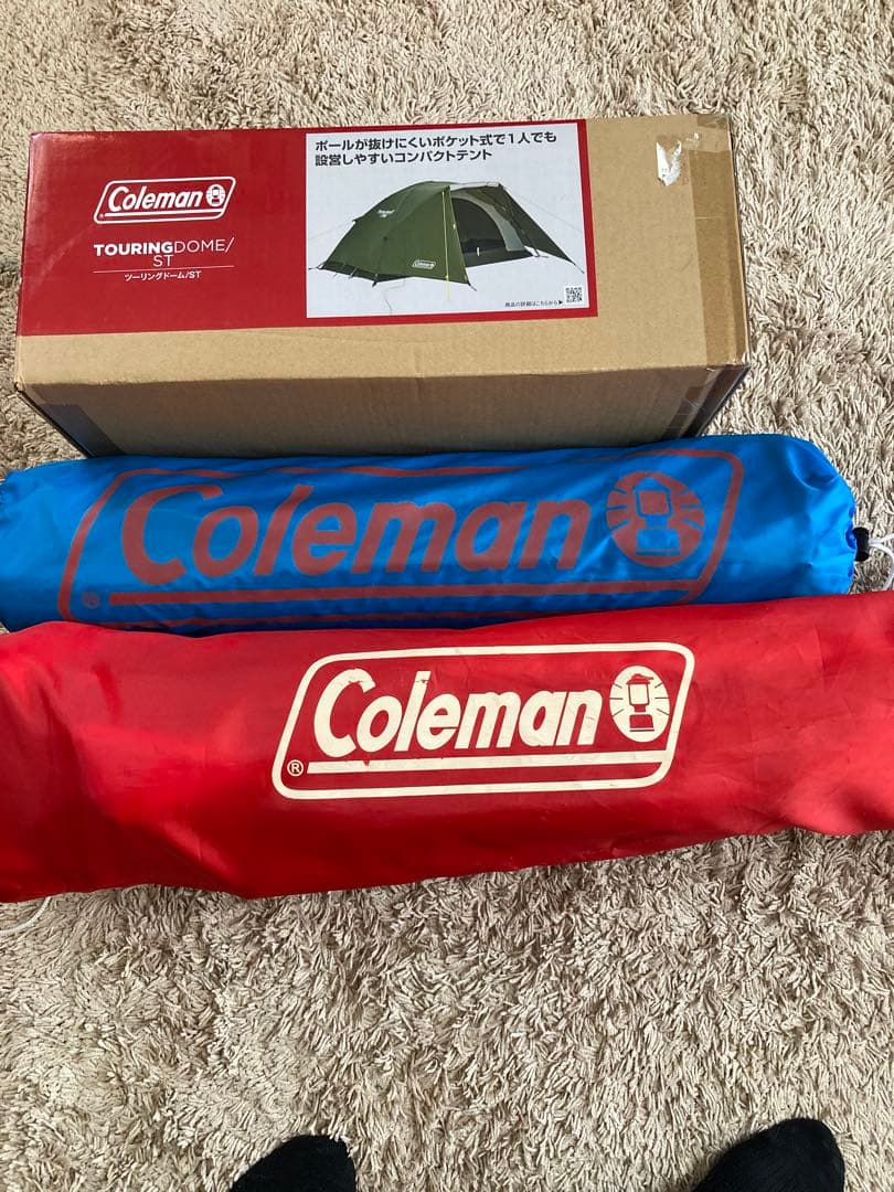 コールマン ツーリングドームST 新品サンシェード新品未使用品　チェアは1度使用