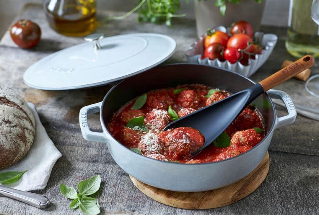 ☆美品☆ ストウブ　STAUB ブレイザー　ソテーパン　28cm グレー