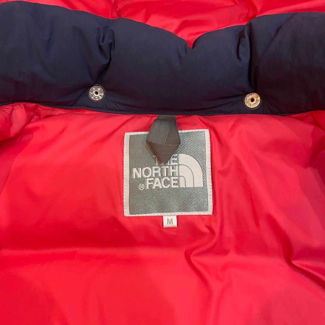 《美品》THE NORTH FACE キャンプシエラショートダウン　紺x赤