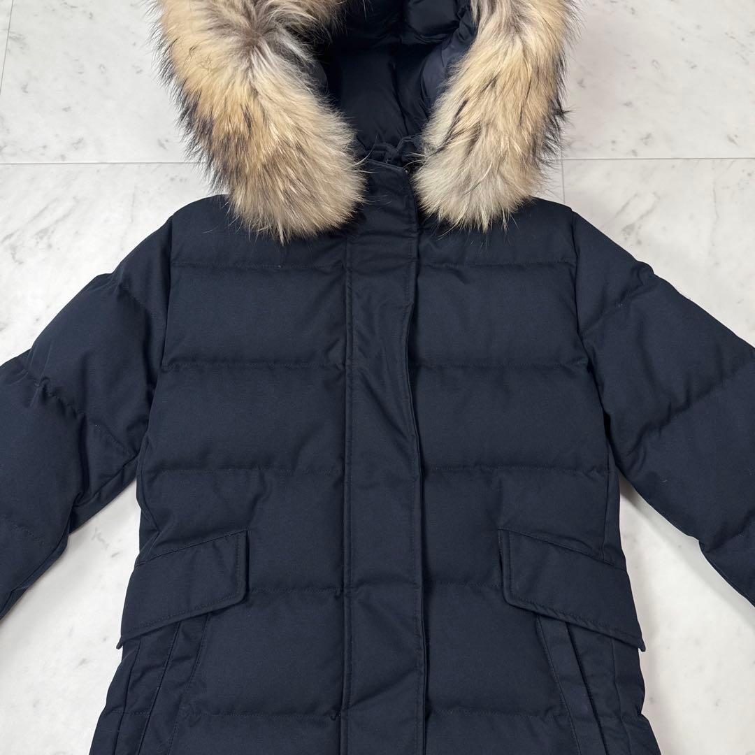 ピレネックス グルノーブル ファー ダウンコート ディープインク サイズ38