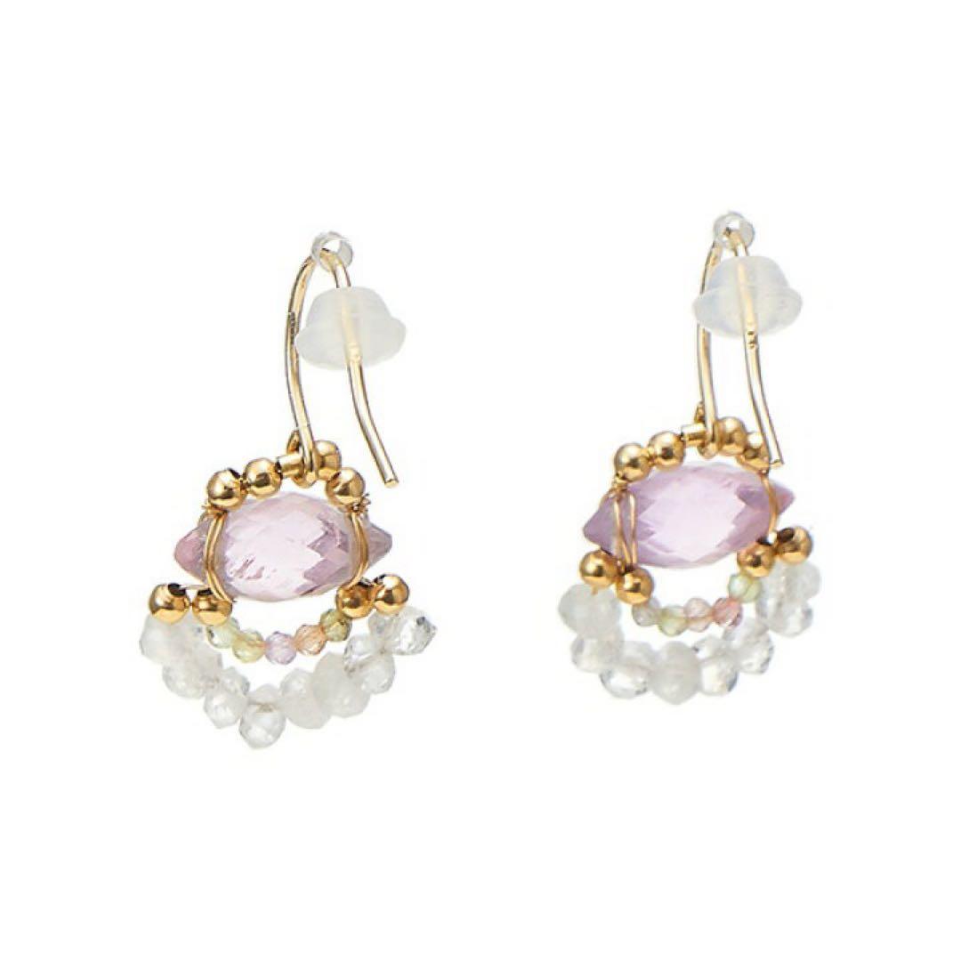 【完売品】エヴァハヌソヴァ フォー アガット 天然石 ピアス k10