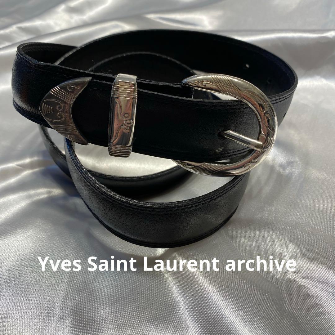 Yves Saint Laurent archive ウエスタンレザーベルト