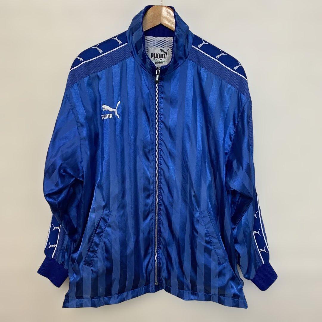 PUMA ナイロン　ジャージ　セットアップ　XL 青