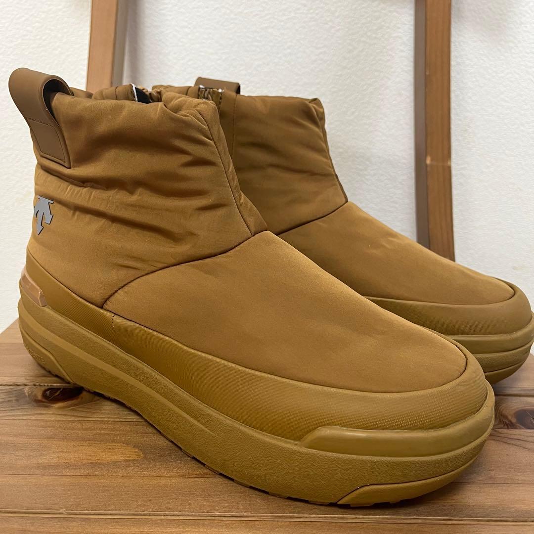 【美品】デサント D.TRACE TWB23.1 スノーブーツキャメル　ジップ