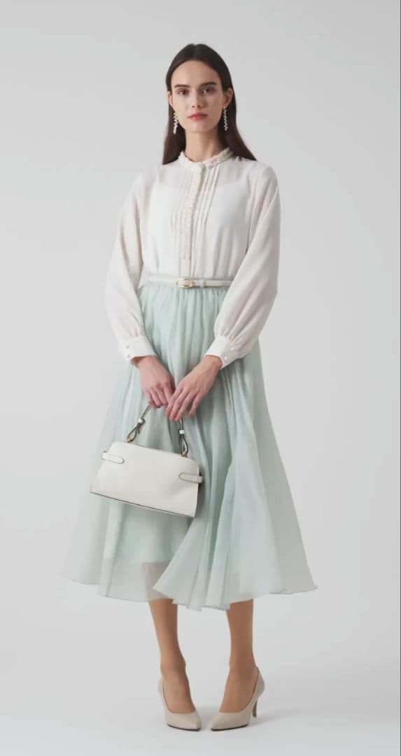 NagiSa-yo　ジョーゼットテクニカル刺繍 ブラウス