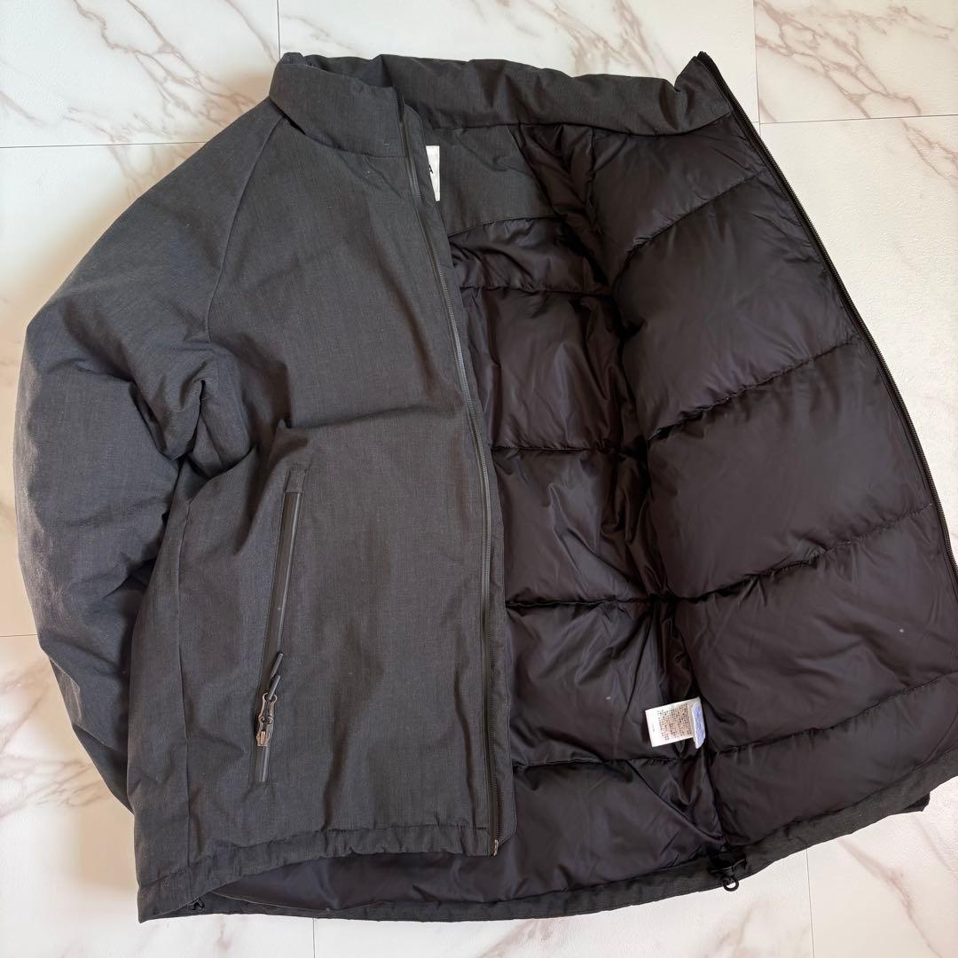 人気◆NANGA×ROCOCO 焚火 ダウンジャケット スタンドカラー グレー