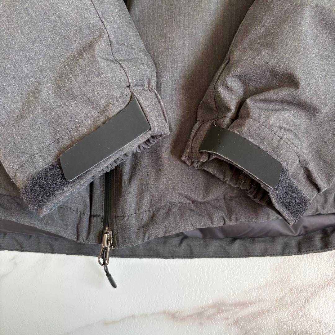 人気◆NANGA×ROCOCO 焚火 ダウンジャケット スタンドカラー グレー