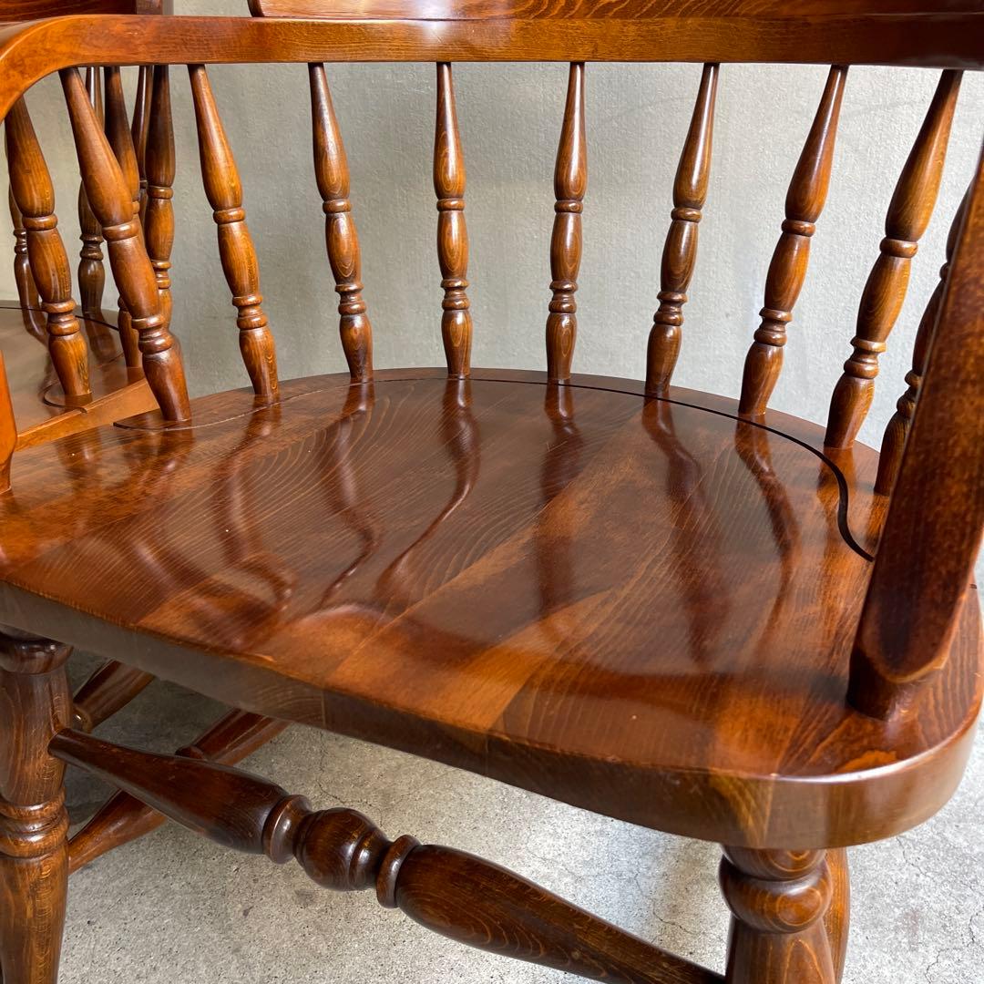 希少 廃盤　柏木工　ウィンザーアームローチェア　オールドヴィンテージ　飛騨家具