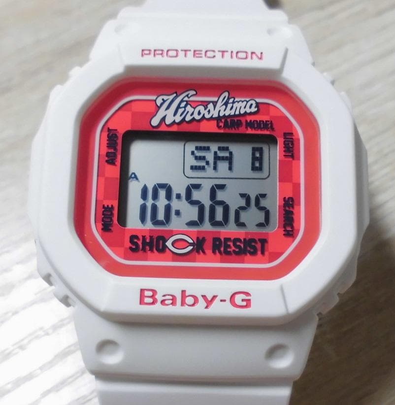 未使用！箱 取説 タグ付 カシオ ベビーG BGD-501 広島カープ限定 白