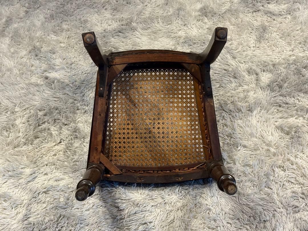 希少　フレンチクラシック　アンティークチェア　ヴィンテージ　無垢材　ラタン　IH