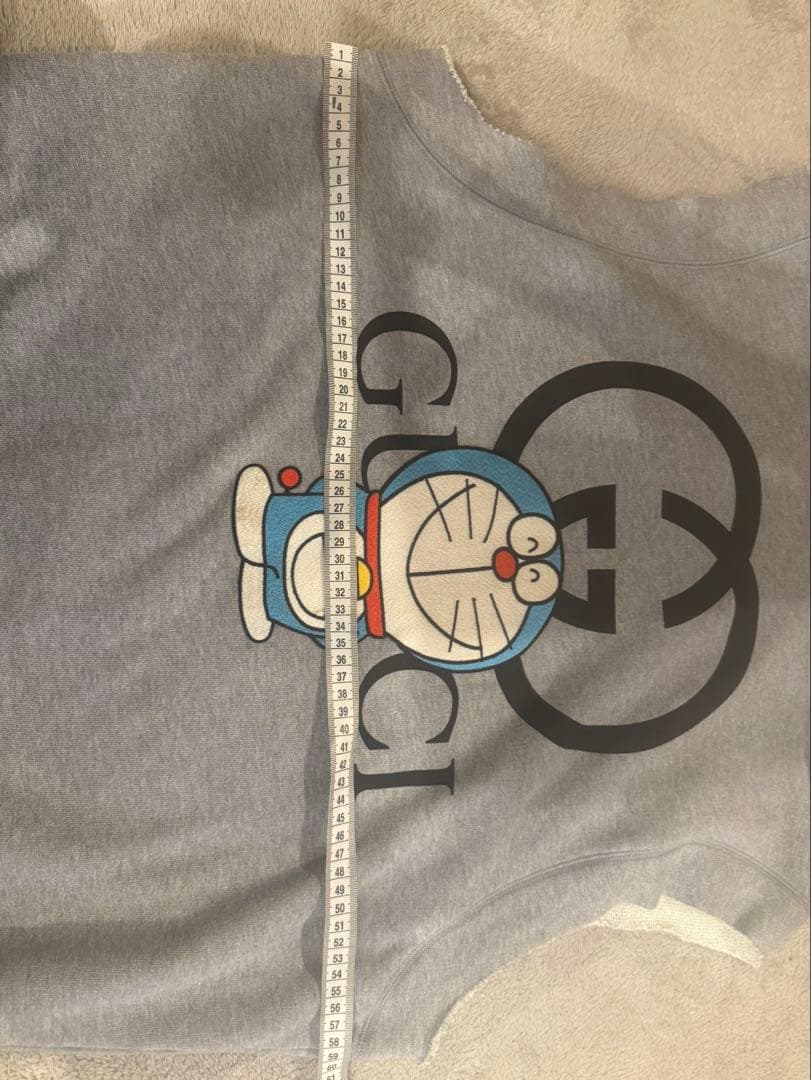 GUCCI ドラえもん フード付きノースリーブパーカー グレー