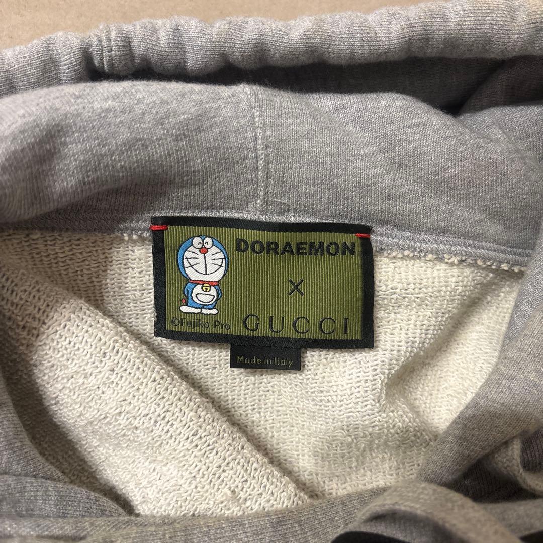 GUCCI ドラえもん フード付きノースリーブパーカー グレー