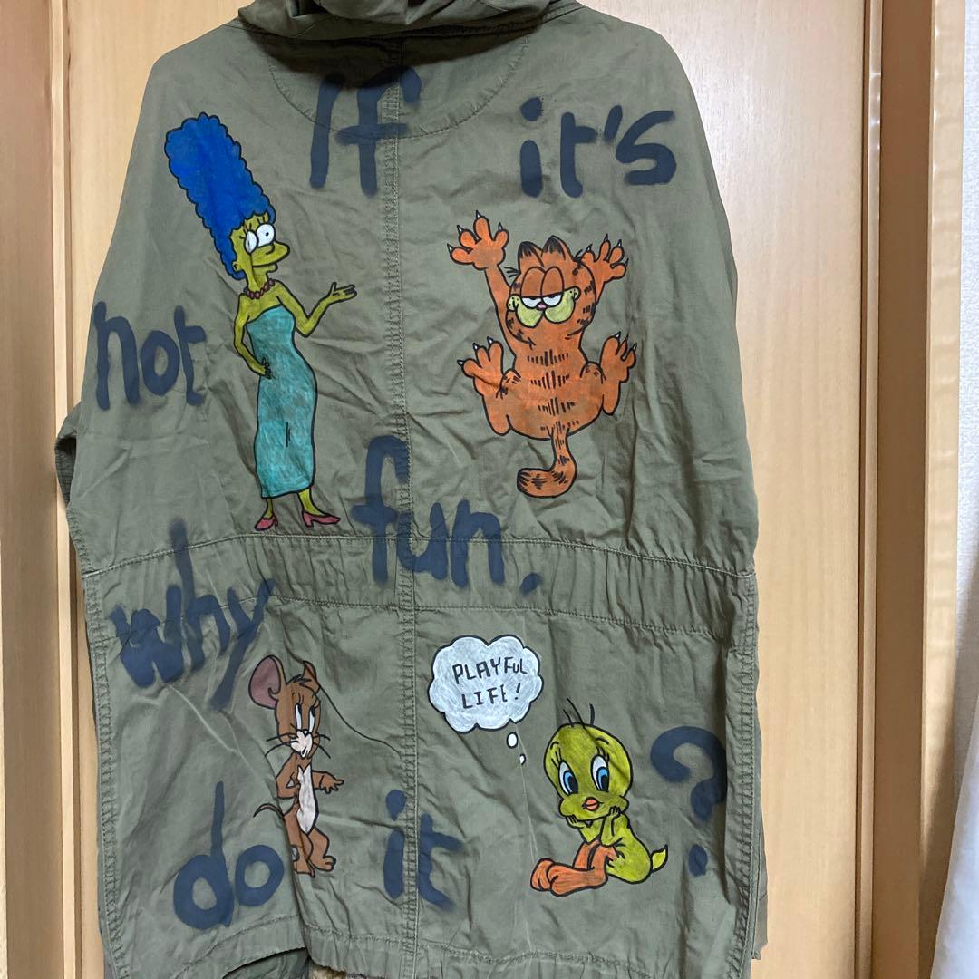 中野ブロードウェイ　コート　kaya リメイク　ペイント