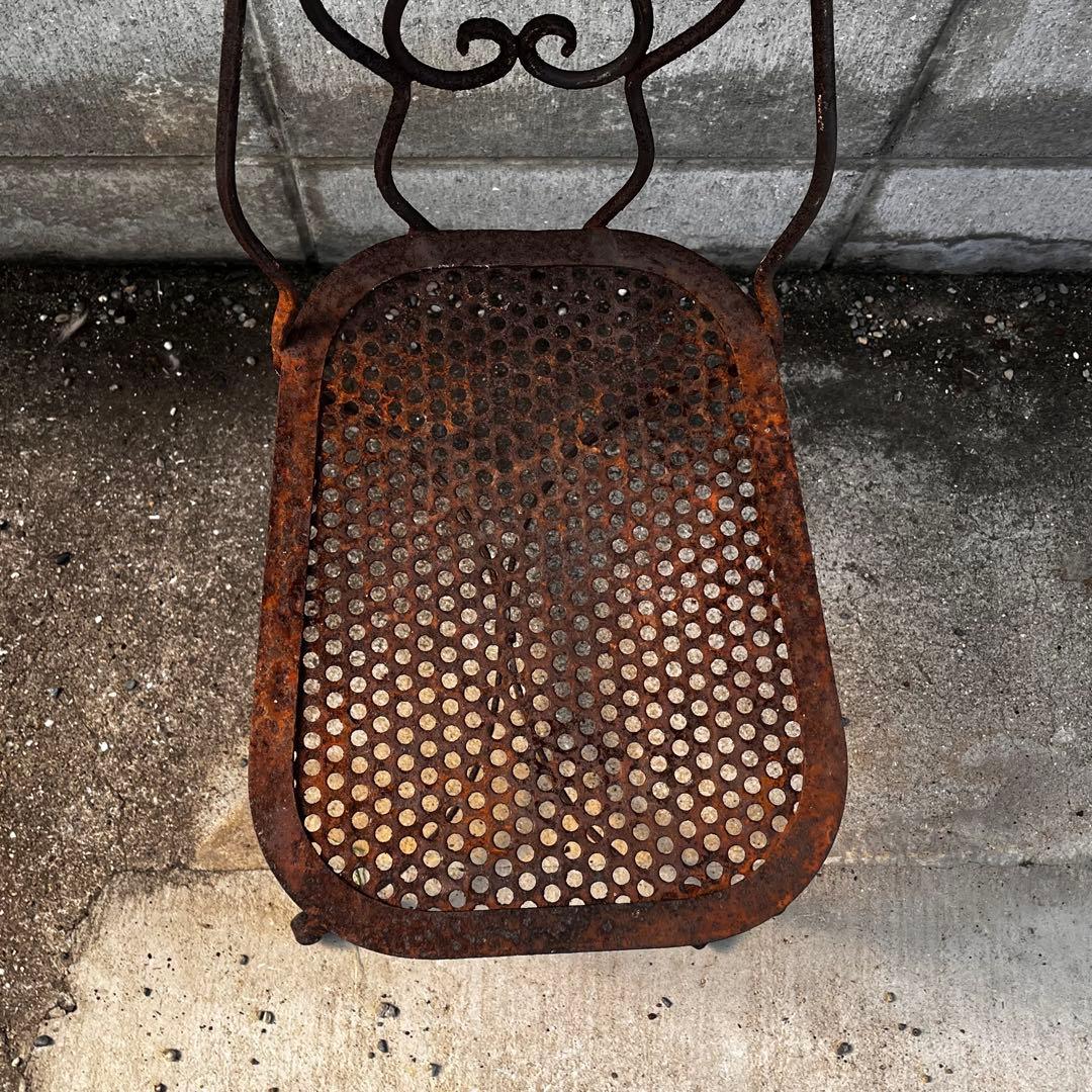 フランスアンティーク，アイアンチェアー