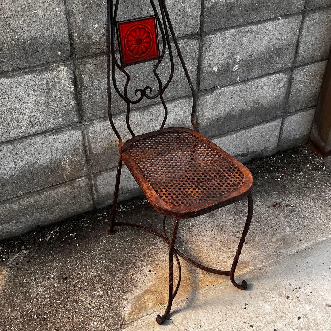 フランスアンティーク，アイアンチェアー