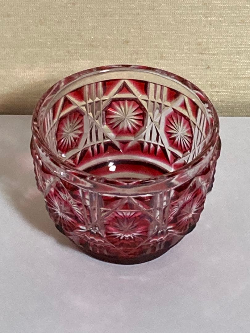 復元　島津　薩摩切子（金赤）