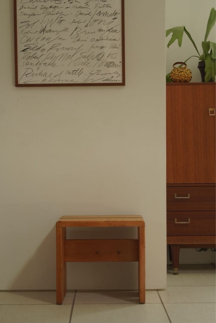 希少美品Charlotte Perriandシャルロットペリアンレザルクスツール