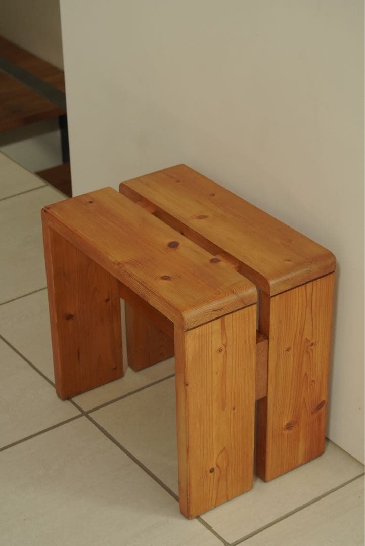 希少美品Charlotte Perriandシャルロットペリアンレザルクスツール