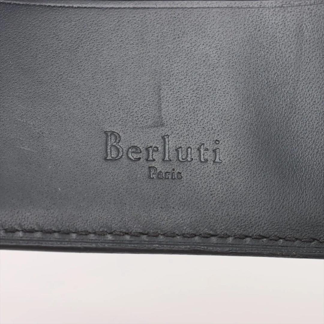 【美品】ベルルッティカリグラフィ マネークリップ レザー 財布 定価10万以上