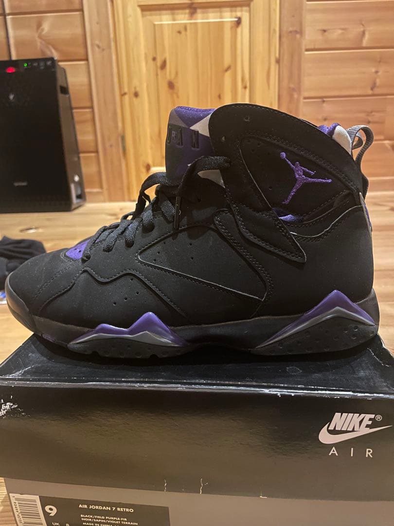 じ*き様 Air Jordan 7 Retro ブラック/パープル 9 レイアロ