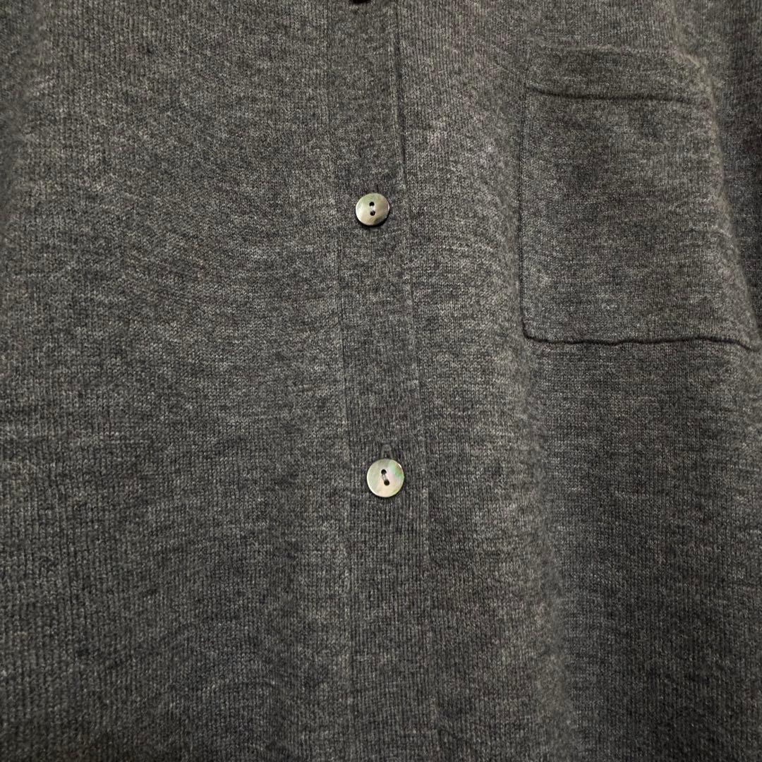 2026年1月購入✨未使用 ミズイロインド ウール混 ワイドカーディガン グレー