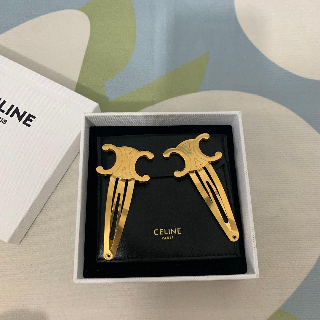 CELINE セリーヌ トリオンフ スナップヘアクリップ