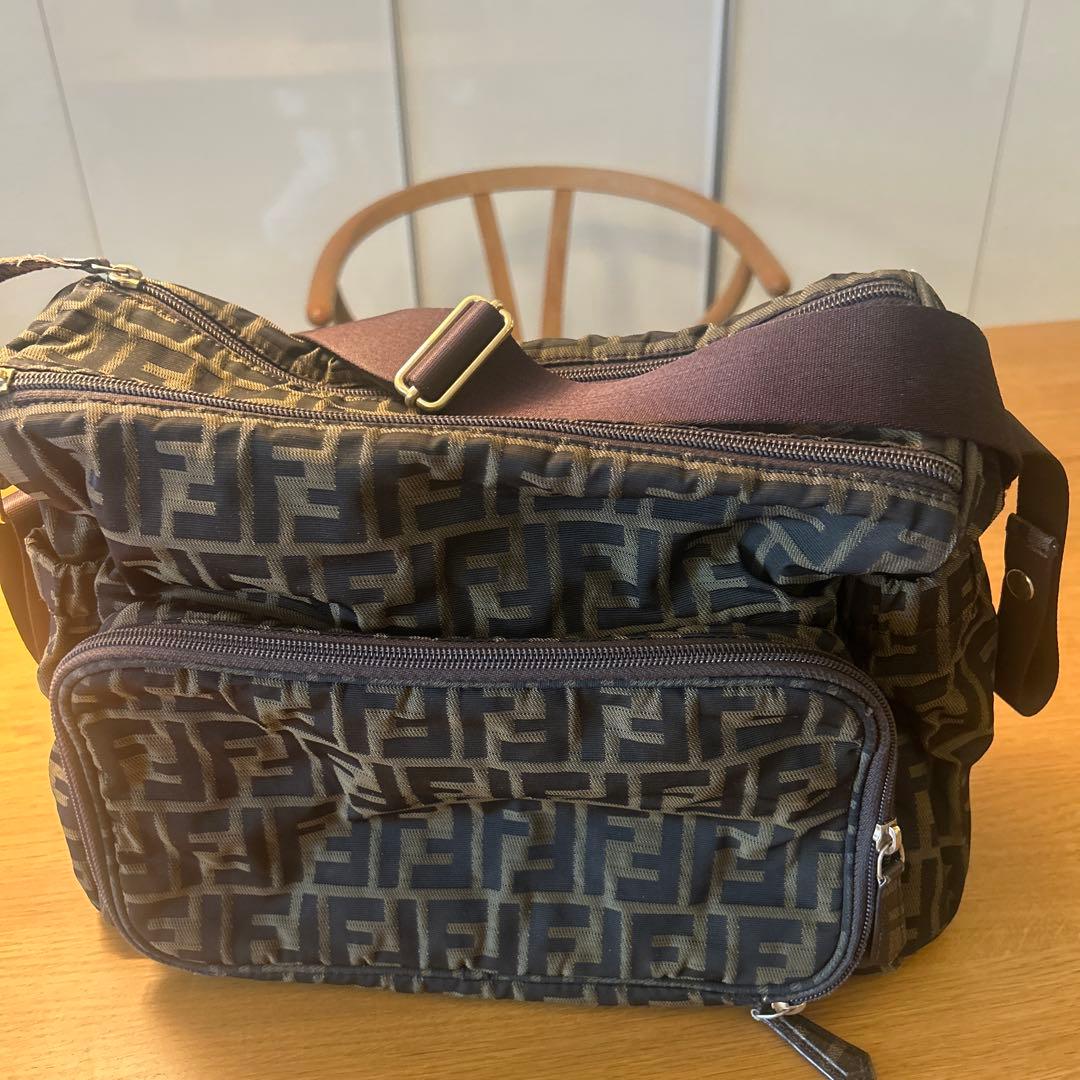 Fendi マザーズバッグ ダークブルー ブラウン
