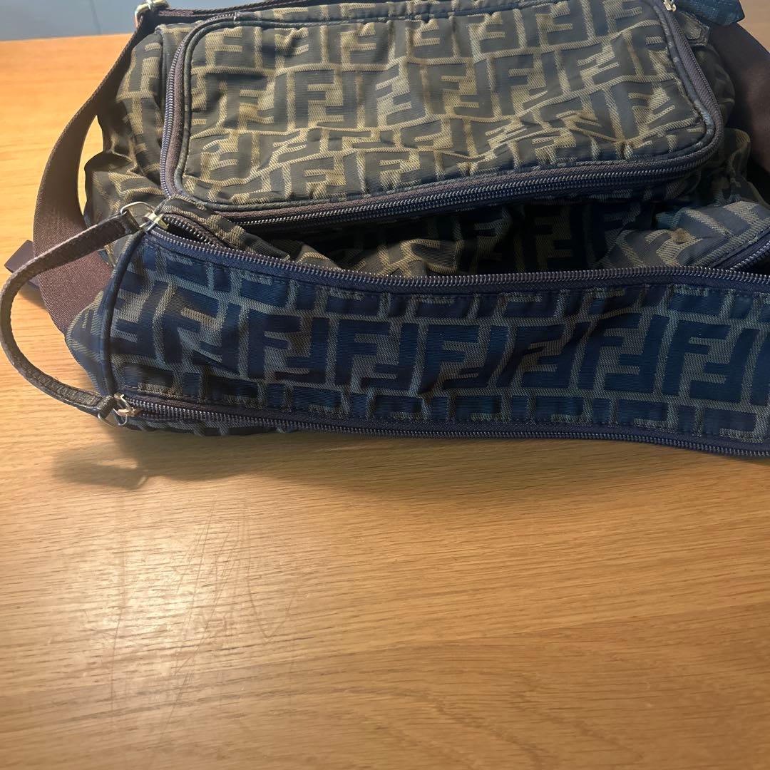 Fendi マザーズバッグ ダークブルー ブラウン