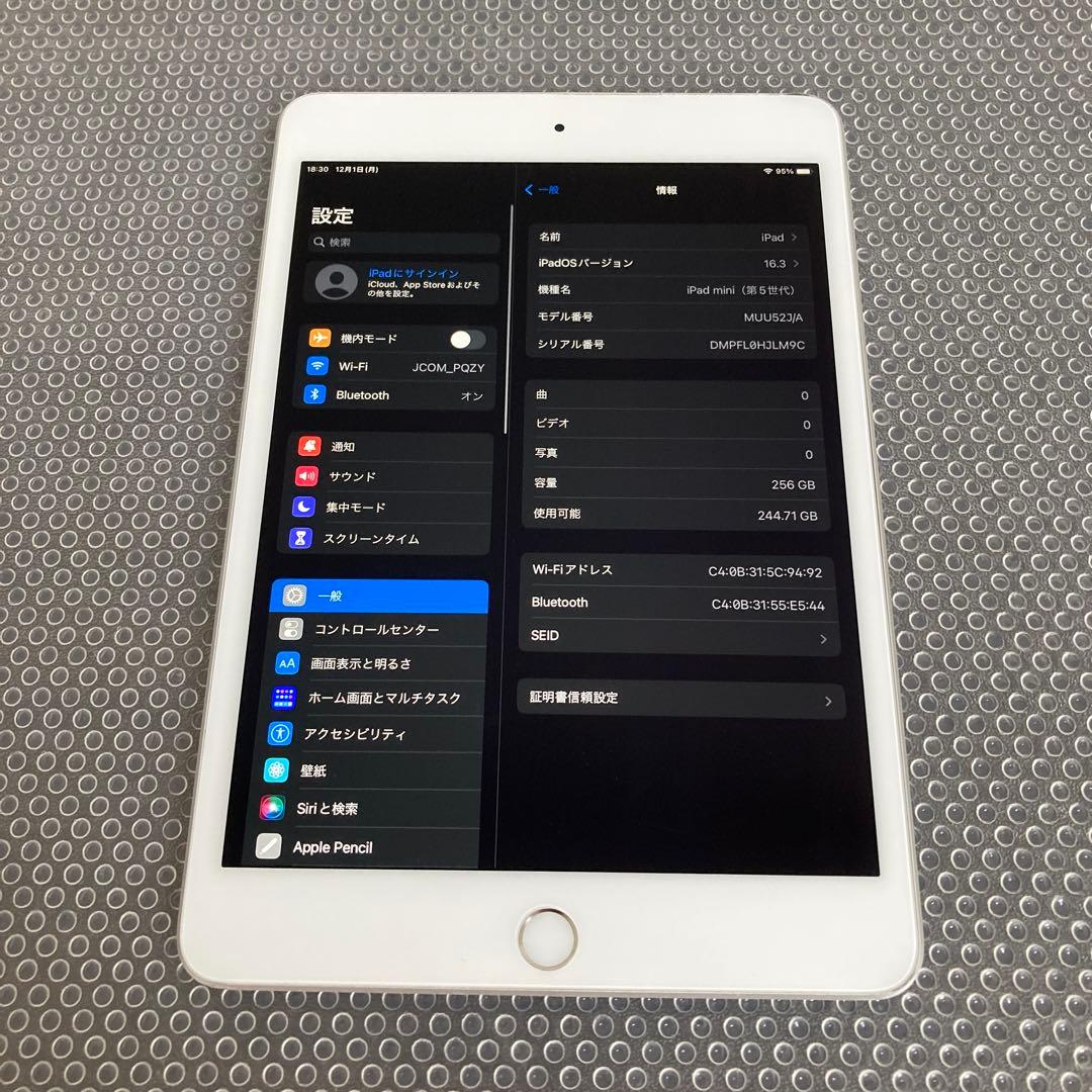 3611【早い者勝ち】iPad mini5 第5世代 256GB WIFIモデル